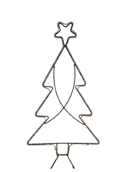 Elegant Christmas Star crafted in Metal with Neon running rope display light thumbnail 2